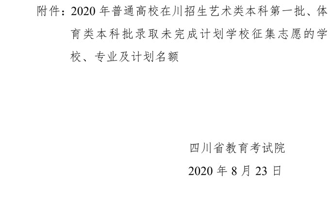 2020年山东省高校招生艺术本科第一批、体育类本科批录取未完成计划学校征集志愿的通知(图3)