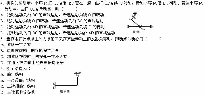 全国2008年4月高等教育自考工程力学(二)试(图2) 全国2008年4月高等教育自考工程力学(二)试(图2)