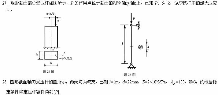 全国2008年4月高等教育自考工程力学(二)试(图8) 全国2008年4月高等教育自考工程力学(二)试(图8)