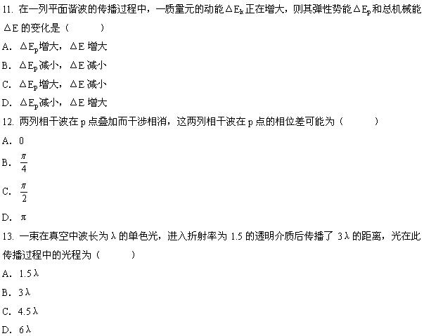 全国2008年7月高等教育自考物理(工)试题(图5) 全国2008年7月高等教育自考物理(工)试题(图5)