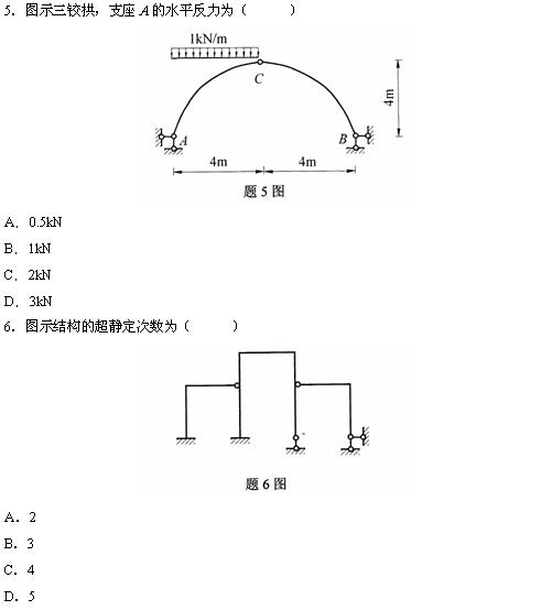 全国2010年4月高等教育自考结构力学(一)试(图3) 全国2010年4月高等教育自考结构力学(一)试(图3)
