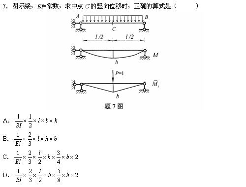 全国2010年4月高等教育自考结构力学(一)试(图4) 全国2010年4月高等教育自考结构力学(一)试(图4)