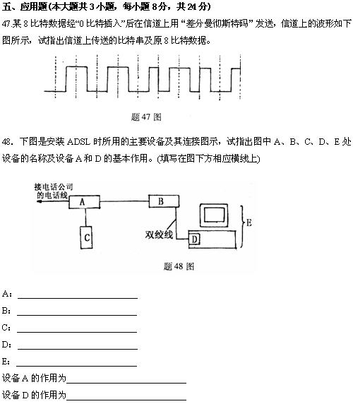 全国2010年4月高等教育自考计算机网络技术试(图2) 全国2010年4月高等教育自考计算机网络技术试(图2)
