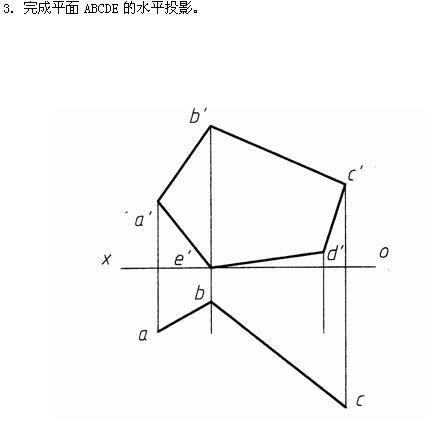 全国2010年4月高等教育自考工程制图试题(图2) 全国2010年4月高等教育自考工程制图试题(图2)