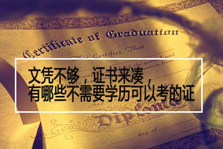 文凭不够,证书来凑,有哪些不需要学历可以考(图1) 不用学历考证