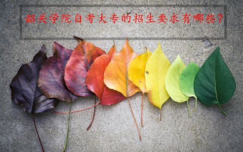 韶关学院自考大专的招生要求有哪些?(图1) 韶关学院自考