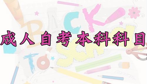 成人自考本科科目有哪些(图2) 成人自考本科科目